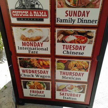 Chuck A Rama Buffet Menu Latest Buffet Ideas