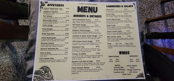 Menu photo 1 D'Arcys Tartan Room Garden Grove, CA Menu photo 1 D'Arcys Tartan Room Garden Grove, CA