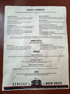 Menu photo 8 Genesee Brewing Company Rochester, NY Menu photo 8 Genesee Brewing Company Rochester, NY