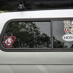 State of Arkansas - Few stickers on the truck cap added from the Trip from Augusta to Little Rock/Hot Springs, AR
