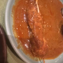 Spirit of Thai - What was left of the chicken with loads of peanut sauce