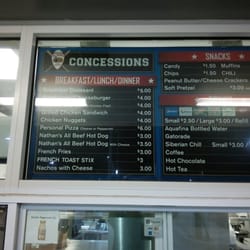 Grand Park Softball Fields - Concessions pricing