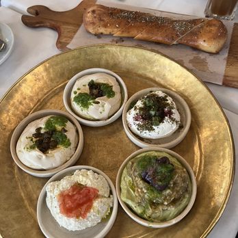 Barbounia - Hummus Mezze platter - Greek Near Me - New York, New York Barbounia - Hummus Mezze platter - Greek Near Me - New York, New York