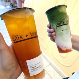 Mango Berry with Lychee Jelly and Strawberry Matcha