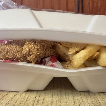 Rusty Rooster - Packed catfish dinner. - Chicken Shop Near Me - Seguin, Texas