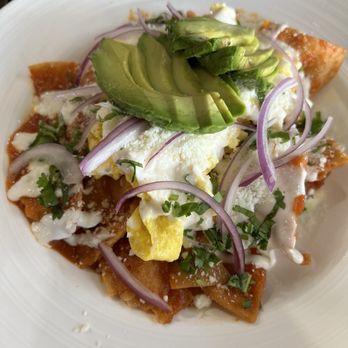 Valentinas Kitchen - Chilaquiles with red sauce and soft and fluffy scrambled eggs. - Breakfast & Brunch Near Me - American Canyon, California Valentinas Kitchen - Chilaquiles with red sauce and soft and fluffy scrambled eggs. - Breakfast & Brunch Near Me - American Canyon, California