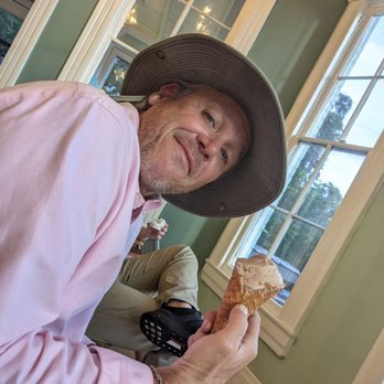Rheas Ice Cream- NBTX - My Marine and his Belgium chocolate ice cream on a sugar cone - Ice Cream & Frozen Yogurt Near Me - New Braunfels, Texas Rheas Ice Cream- NBTX - My Marine and his Belgium chocolate ice cream on a sugar cone - Ice Cream & Frozen Yogurt Near Me - New Braunfels, Texas
