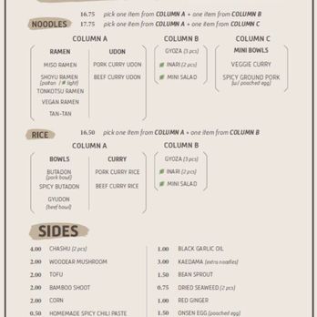 Dashiwa Ramen - Menu - Ramen Near Me - Arcadia, California