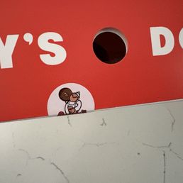 Box of donuts packed securely. Box of donuts packed securely.
