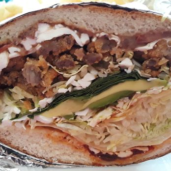 Las Quesadillas - Cemita Milanesa de Bistec: Sesame bun, breaded steak, quesillo, beans, avocado, chipotle in adobo sauce, mayo, pápalo herb, lettuce, tomato - Mexican Near Me - West New York, New Jersey Las Quesadillas - Cemita Milanesa de Bistec: Sesame bun, breaded steak, quesillo, beans, avocado, chipotle in adobo sauce, mayo, pápalo herb, lettuce, tomato - Mexican Near Me - West New York, New Jersey