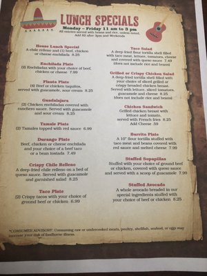 Menu photo 3 El Patron Tex-Mex Amarillo, TX
