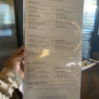 Smash - July 29, 2022 - Menu - Bars Near Me - Whitby, Ontario