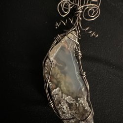 Crystal Works - Flower Agate Pendant