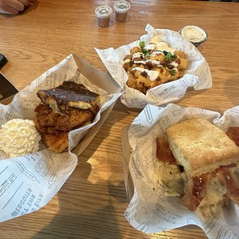 The Biscuit Bar - Chicken & Not-A-Waffle Biscuit The Hoss Biscuit Fully Loaded Tater Tots - Breakfast & Brunch Near Me - Arlington, Texas The Biscuit Bar - Chicken & Not-A-Waffle Biscuit The Hoss Biscuit Fully Loaded Tater Tots - Breakfast & Brunch Near Me - Arlington, Texas