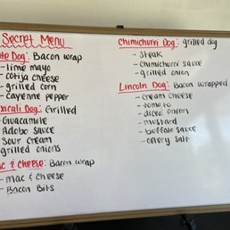 Secret menu Secret menu