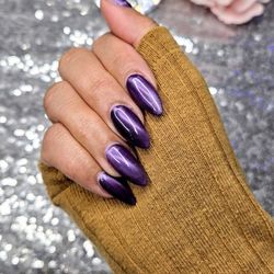 LV Nails & Spa 2 - Purple Cat Eye Gel X  #087