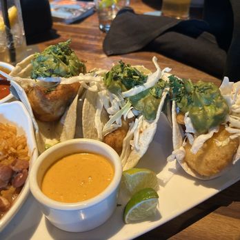 Yard House - Gotta say the taco combo was better than I thought. Great selection. - New American Near Me - San Antonio, Texas Yard House - Gotta say the taco combo was better than I thought. Great selection. - New American Near Me - San Antonio, Texas
