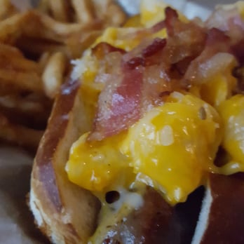 Who's on Third - Mac n cheese brat - Sports Bars Near Me - Milwaukee, Wisconsin Who's on Third - Mac n cheese brat - Sports Bars Near Me - Milwaukee, Wisconsin