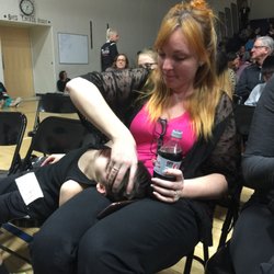 Broadway Bound Dance Centre - Miss Lindsay taking care of her dancers