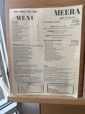 Menu photo 1 Meera Coffee & Plants Simi Valley, CA