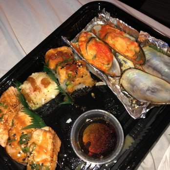 Sushi Sapporo - Seared Salmon, Vegas Roll, Baked Mussel, Fire Roll - Conveyor Belt Sushi Near Me - Portland, Oregon Sushi Sapporo - Seared Salmon, Vegas Roll, Baked Mussel, Fire Roll - Conveyor Belt Sushi Near Me - Portland, Oregon