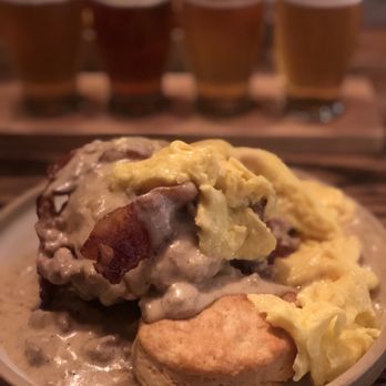 Yardbird - Biscuits and gravy (w/ Scrambled Eggs) - This is a MUST try! - Southern Near Me - Las Vegas, Nevada Yardbird - Biscuits and gravy (w/ Scrambled Eggs) - This is a MUST try! - Southern Near Me - Las Vegas, Nevada