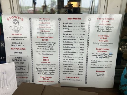 Menu photo 1 Stowe's Seafood West Haven, CT