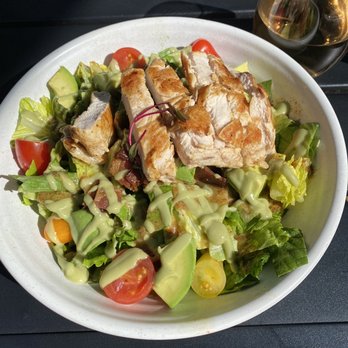 Good Kitchen + Market - Avocado BLT Salad with chicken and a glass of Rose - Coffee & Tea Near Me - Marietta, Georgia Good Kitchen + Market - Avocado BLT Salad with chicken and a glass of Rose - Coffee & Tea Near Me - Marietta, Georgia