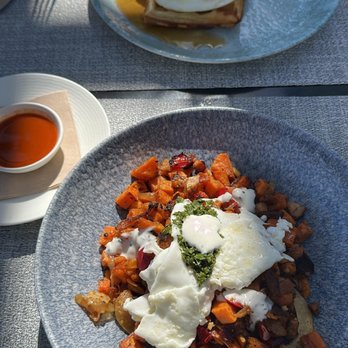 Sip + Savor - Back that hash up, chicken and waffles - Wine Bars Near Me - Highland Village, Texas