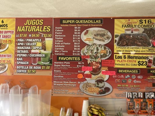 Menu photo 6 Los 6 Hermanos Bernalillo, NM