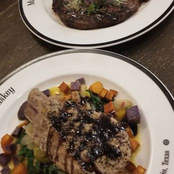 Maverick Distilling - The double pork chop and ribeye. - Distilleries Near Me - San Antonio, Texas
