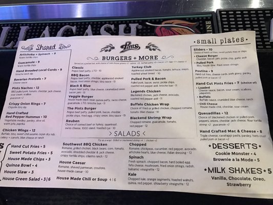 Menu photo 4 Pints Elmhurst, IL
