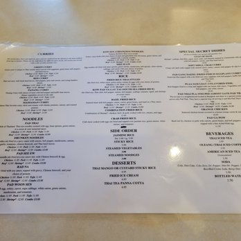 Secret Thai Restaurant - Menu 11.2021 - Thai Near Me - Chalmette, Louisiana Secret Thai Restaurant - Menu 11.2021 - Thai Near Me - Chalmette, Louisiana