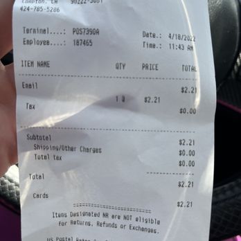 The UPS Store - Receipt - Shipping Centers Near Me - Compton, California