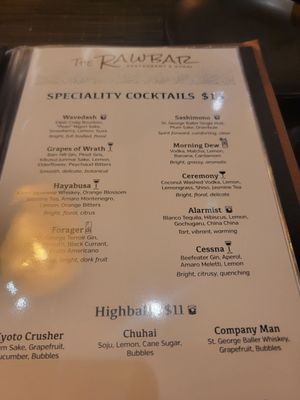 Menu photo 5 Rawbar Chico, CA