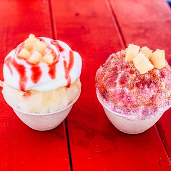 Wailua Shave Ice - Strawberry and coconut and then acid and pineapple - Shaved Ice Near Me - Kapaa, Hawaii Wailua Shave Ice - Strawberry and coconut and then acid and pineapple - Shaved Ice Near Me - Kapaa, Hawaii