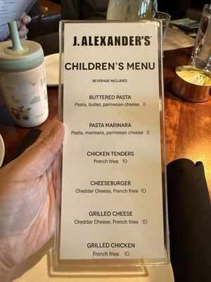 Menu photo 1 J. Alexander's Oak Brook, IL Menu photo 1 J. Alexander's Oak Brook, IL