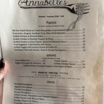 Annabelle's Pastaria - lunch menu 11/4/23 - Italian Near Me - Brooklyn, New York Annabelle's Pastaria - lunch menu 11/4/23 - Italian Near Me - Brooklyn, New York