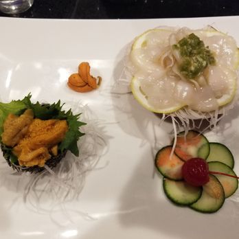 Samurai Japanese Restaurant - Uni in the shell. Yummmm. Live Scallop with fresh wasabi in the shell, thin sliced lemon. Wow! - Japanese Near Me - Albany, New York Samurai Japanese Restaurant - Uni in the shell. Yummmm. Live Scallop with fresh wasabi in the shell, thin sliced lemon. Wow! - Japanese Near Me - Albany, New York