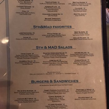 5th & Mad - Menu - Cocktail Bars Near Me - New York, New York 5th & Mad - Menu - Cocktail Bars Near Me - New York, New York