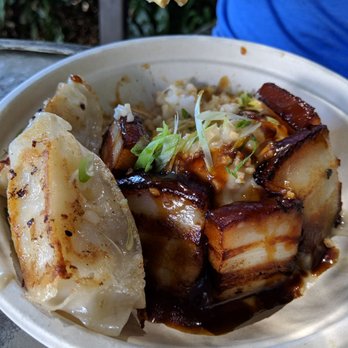 Naruto Noodles - Char siu pork bowl (gyoza not included but get them!) - Food Trucks Near Me - Koloa, Hawaii
