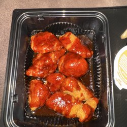 Papa Johns Pizza - Boneless honey BBQ wings (supposed to be 10)