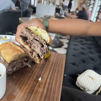 RH Rooftop Restaurant at RH West Palm - Shaved Ribeye On Charred Garlic Bread - Wine Bars Near Me - West Palm Beach, Florida