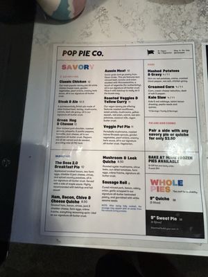 Menu photo 8 Pop Pie Carlsbad, CA
