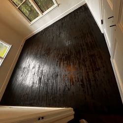 Helping Hands Services - Newly sanded and stain finish floor