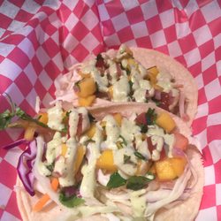 What The Truck - Shrimp Tacos, Homemade Mango Salsa, Cabbage and Homemade Chipotle Lime Sauce