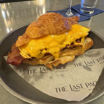 The Last Page - Bacon egg and cheese croissant - New American Near Me - Beachwood, Ohio The Last Page - Bacon egg and cheese croissant - New American Near Me - Beachwood, Ohio