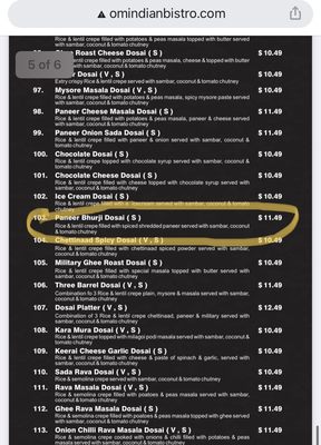 Menu photo 1 OM Indian Bistro Phoenix, AZ Menu photo 1 OM Indian Bistro Phoenix, AZ