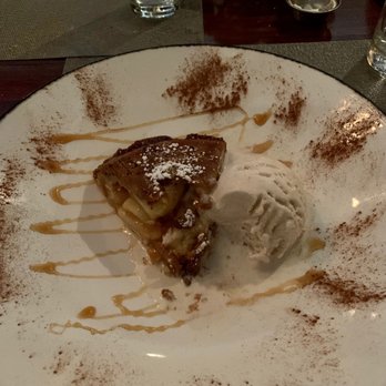 McCormick & Schmick's Seafood & Steaks - Our dessert - my favorite course! Upside down walnut-crusted apple pie with cinnamon ice cream. - Seafood Near Me - Indianapolis, Indiana