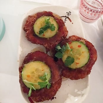 Bubblemania Cafe - Thai Fish Cakes - a good balance of salty, spicy, sweet and crunchy - Chinese Near Me - Calgary, Alberta